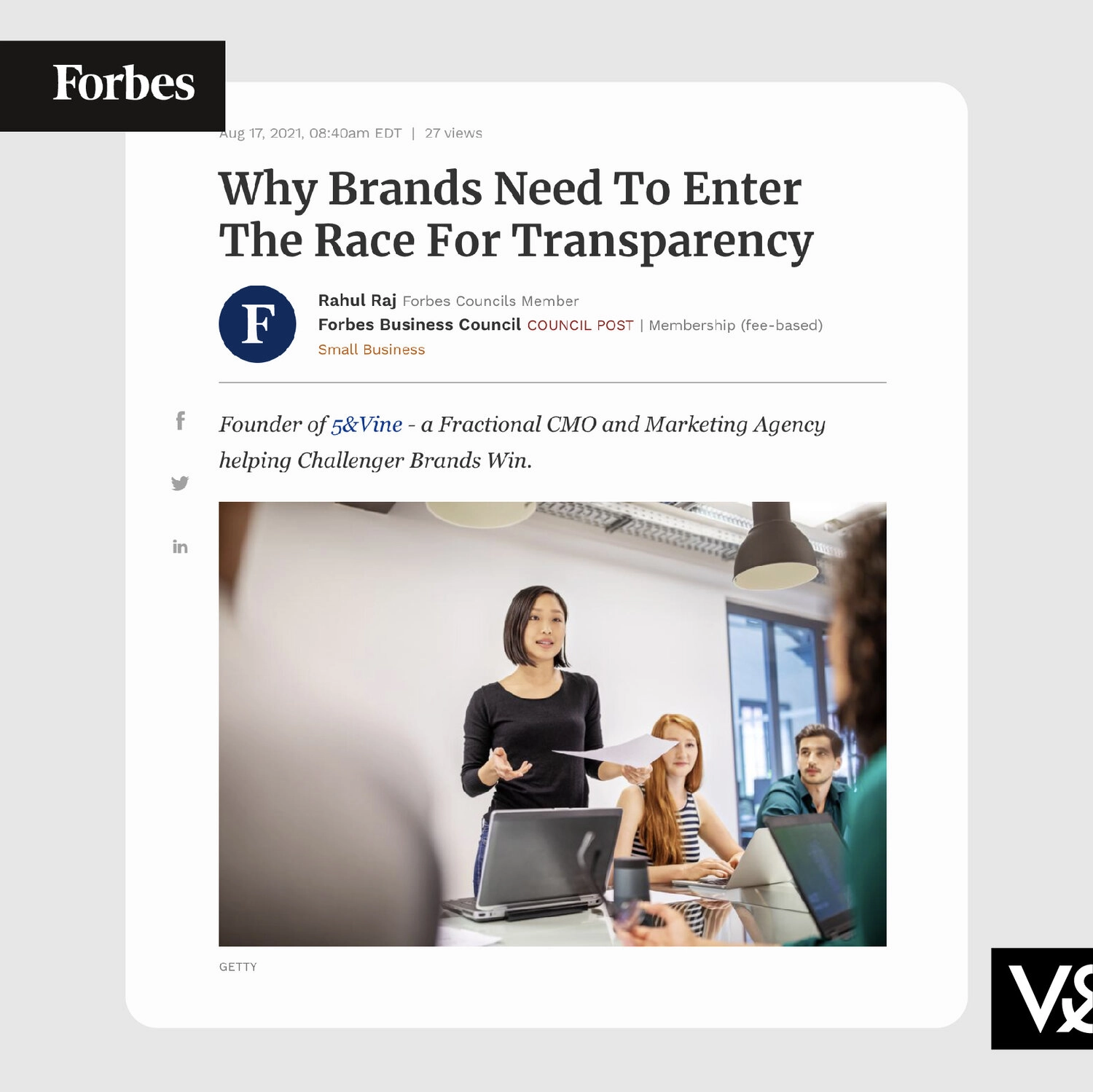 Forbes – 5&Vine