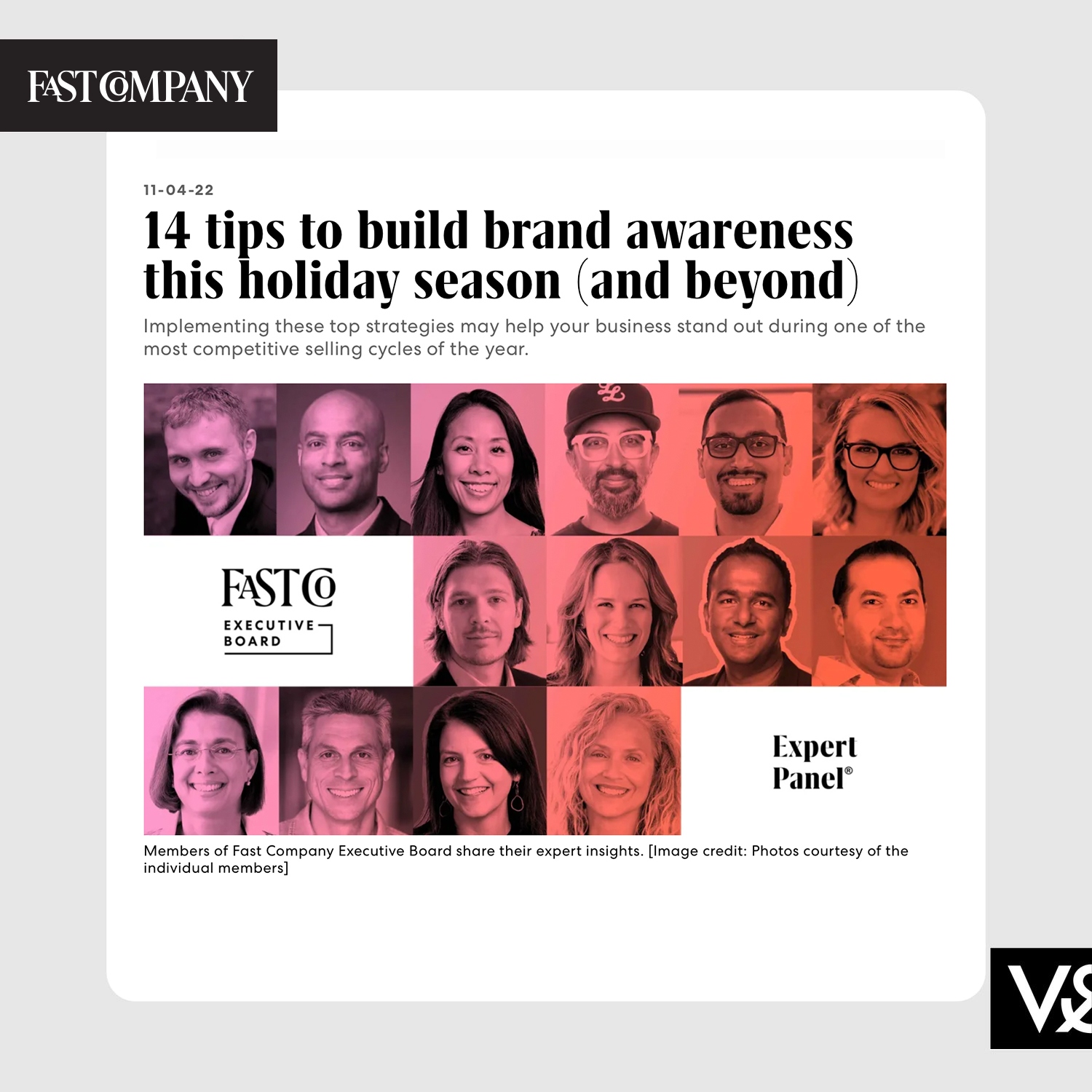 Fast Company – 14 Tips to Build Brand Awareness This Holiday Season