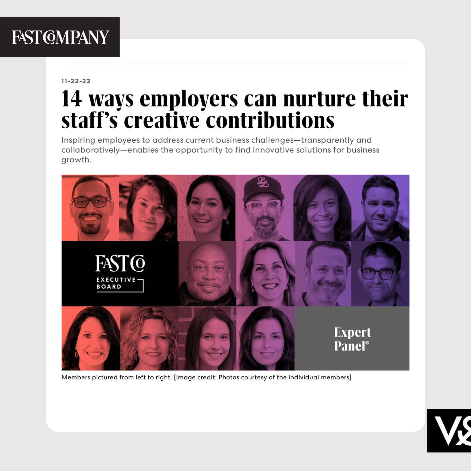 Fast Company – 14 Ways Employers Can Nurture Their Staff’s Creative Contributions