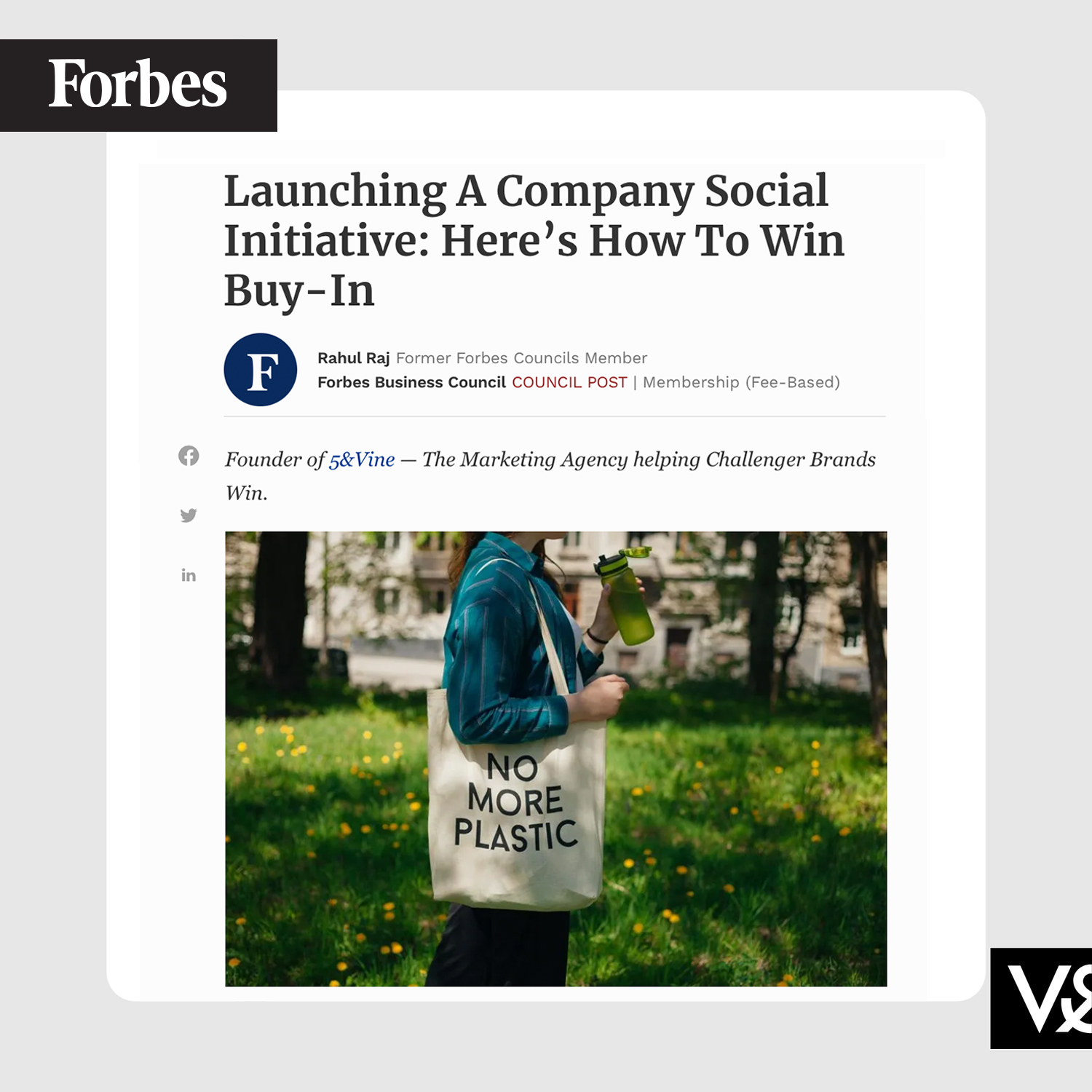 Forbes – Launching A Company Social Initiative