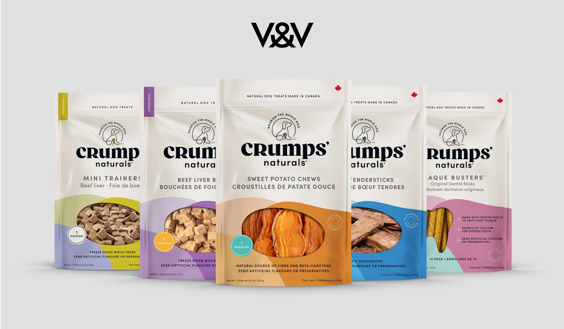 Photo of 5 Crumps' Naturals packages